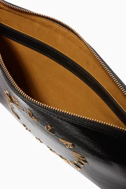 Stella mccartney logo clutch hot sale