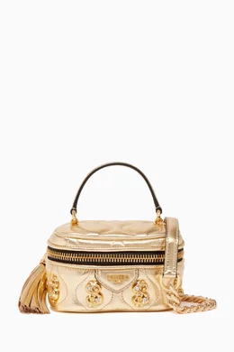 Buy Moschino Gold Dollar Sign Nappa Leather Bag For Women Online Ounass Bahrain