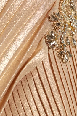 Marchesa gold dress 2025