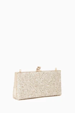 Jimmy choo celeste glitter clutch 2025