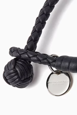 Buy Bottega Veneta Blue Intrecciato Leather Bracelet For Men Online Ounass Bahrain