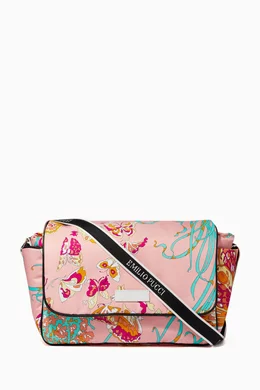 Buy Emilio Pucci Pink Printed Nylon Diaper Bag For Baby Girls Online Ounass Bahrain
