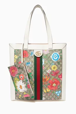 Gucci flower tote bag online