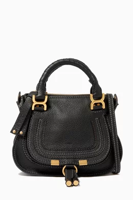 Buy Chloe Black Mini Marcie Leather Bag For Women Online Ounass Bahrain