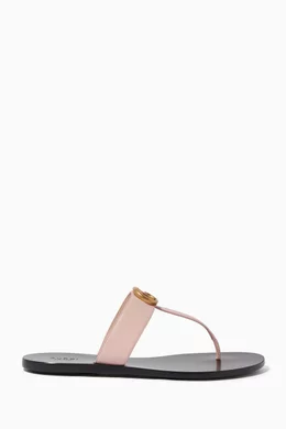 Buy Gucci Pink GG Marmont Leather Thong Sandals For Women Online Ounass Bahrain