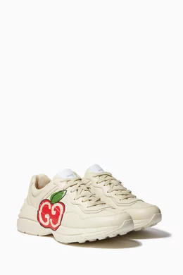 Buy Gucci Neutral Rhyton GG Apple Sneakers For Women Online Ounass Bahrain