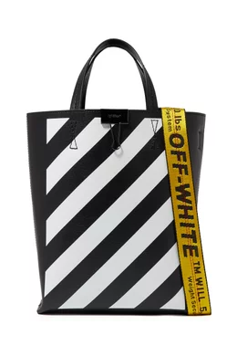 Buy Off White Black Diagonal Stripe Tote Bag For Women Online Ounass Bahrain