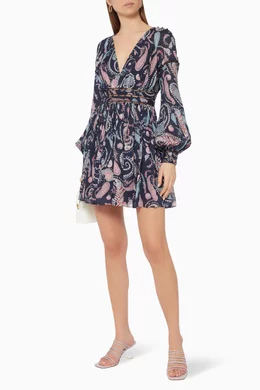 Buy THURLEY Blue Treasure Trove Mini Dress For Women Online Ounass Bahrain