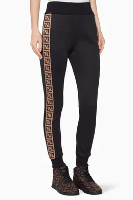 Buy Fendi Black FF Jersey Track Pants For Women Online Ounass Bahrain