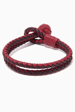 Buy Bottega Veneta Brown Intrecciato Leather Bracelet For Women Online Ounass Bahrain