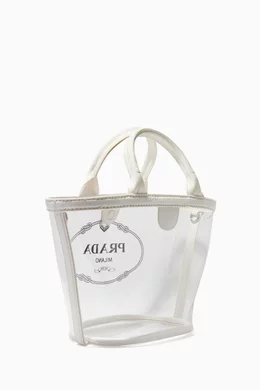 Buy Prada White Hemp Canvas Plexiglass Handbag For Women Online Ounass Bahrain