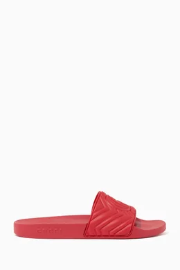 Women's matelasse rubber slides 2025