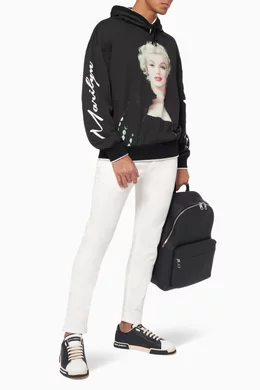 Buy Dolce Gabbana Black Marilyn Monroe Cotton Hoodie For Men Online Ounass Bahrain