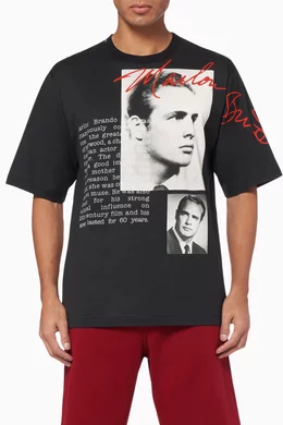 Buy Dolce Gabbana Black Marlon Brando Cotton T Shirt For Men Online Ounass Bahrain