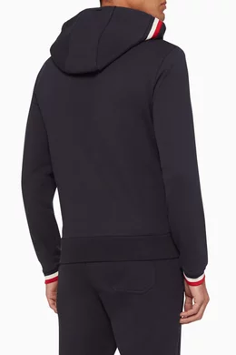 Buy Moncler Blue Tri Colour Trim Hoodie For Men Online Ounass Bahrain