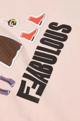Buy Fendi Pink Fabulous Graphic Print T Shirt For Baby Girls Online Ounass Bahrain