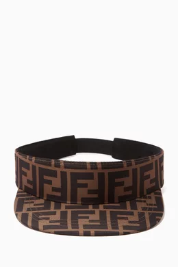 Buy Fendi Brown Logo Visor Cap For Girls Online Ounass Bahrain