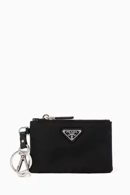 Buy Prada Black Nylon Coin Zip Key Ring For Men Online Ounass