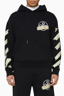 Off white tape hoodie hotsell