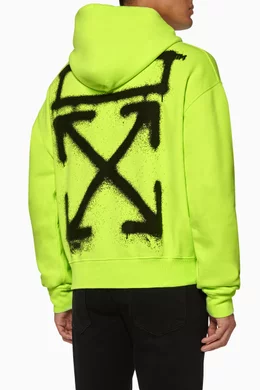 Off white neon hoodie clearance