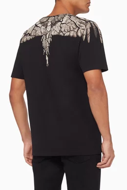 Buy Marcelo Burlon Black Earth Wings T-Shirt For Men Online