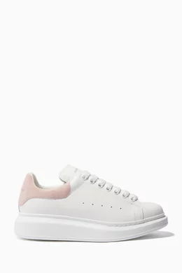 Buy Alexander McQueen Pink Oversized Leather Sneakers For Women Online Ounass Bahrain