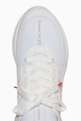 Buy Alexander McQueen Silver Oversized Runner Sneakers For Men Online Ounass Bahrain