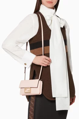 Buy Fendi Pink Small Duo Baguette Leather Bag For Women Online Ounass Bahrain
