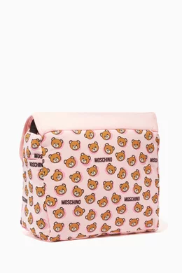 Buy Moschino Pink Moschino Bear Logo Diaper Bag For Kids Online Ounass Bahrain