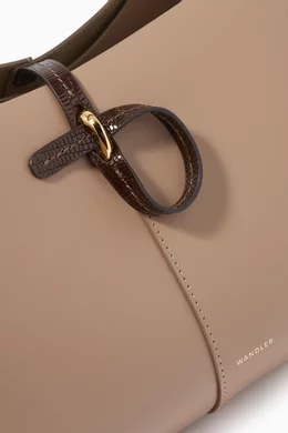 Buy Wandler Grey Mini Ava Tote Bag in Leather For Women Online Ounass Bahrain