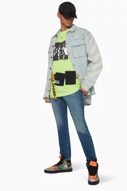 Buy Off White Yellow Two Pocket Nylon Belt Bag For Men Online Ounass Bahrain