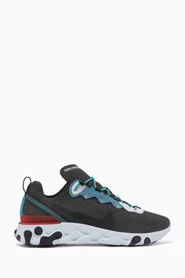 Buy Nike Black React Element 55 SE Sneakers For Men Online Ounass Bahrain