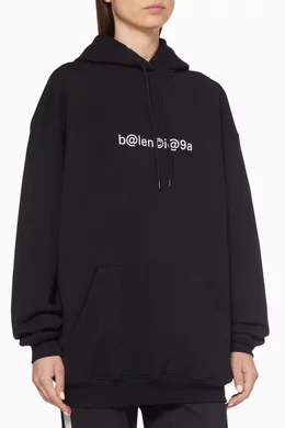 Buy Balenciaga Black Symbolic Logo Hoodie For Women Online Ounass Bahrain
