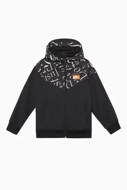 Buy Nike Black NSW Windrunner Hooded Jacket For Boys Online Ounass Bahrain