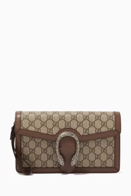 Buy Gucci Brown Dionysus Clutch in GG Supreme Canvas For Women Online Ounass Bahrain