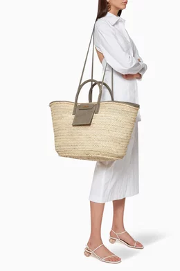 Buy Jacquemus Grey Le Grand Panier Soleil Raffia Bag For Women Online Ounass Bahrain