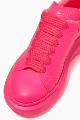Buy Alexander McQueen Pink Oversized Neon Sneakers For Kids Online Ounass Bahrain