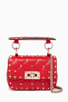 Buy Valentino Garavani Red Micro Rockstud Spike Bag in Nappa For Women Online Ounass Bahrain