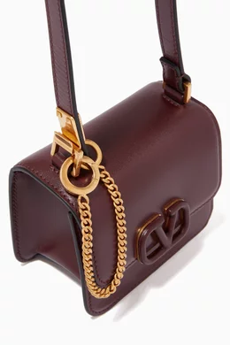 Buy Valentino Garavani Burgundy Valentino Garavani Micro VSLING Shoulder Bag in Shiny Leather For Women Online Ounass Bahrain