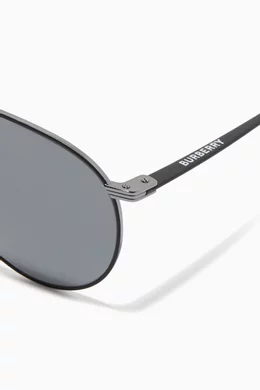 Burberry black aviator sunglasses store