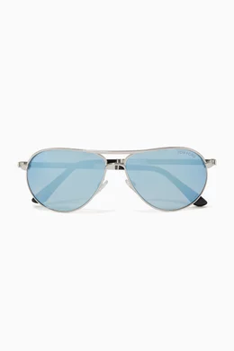 Buy TOM FORD Metallic Marko Aviator Sunglasses For Men Online Ounass Bahrain