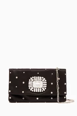 Buy Jimmy Choo Black Titania Clutch Bag in Crystal Hotfix Satin For Women Online Ounass Bahrain
