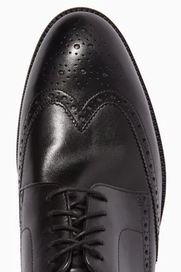 Buy Cole Haan Black Harrison Wingtip Oxford Leather Shoes For Men Online Ounass Bahrain