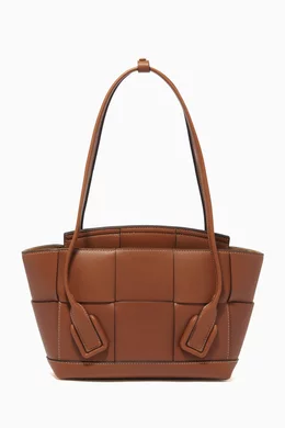 Buy Bottega Veneta Brown Arco 33 Leather Bag For Women Online Ounass Bahrain