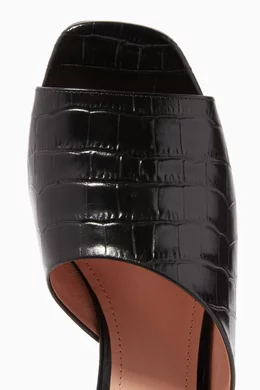 在庫処分 半額 45 Carin Black Bally Buy Croc For Sandals Leather Embossed 靴