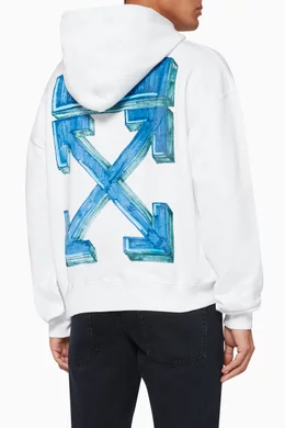 Buy Off White White Marker Arrows Oversized Cotton Hoodie For Men Online Ounass Bahrain