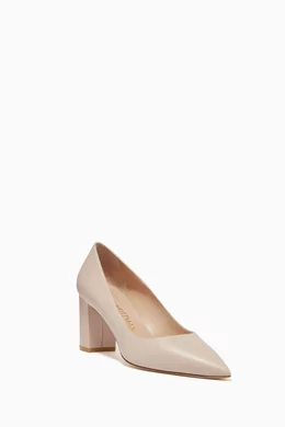 Buy Stuart Weitzman Neutral The Laney 75 Pumps in Leather For Women Online Ounass Bahrain