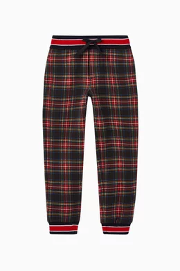 Buy Dolce Gabbana Black Tartan Jersey Sweatpants For Girls Online Ounass Bahrain