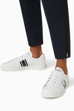 Prada new avenue leather sneakers clearance