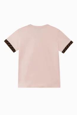 Buy Fendi Pink FF Band Cotton T Shirt For Girls Online Ounass Bahrain